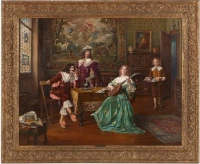 שיעור המוסיקה, צבע שמן, Albert Bauré